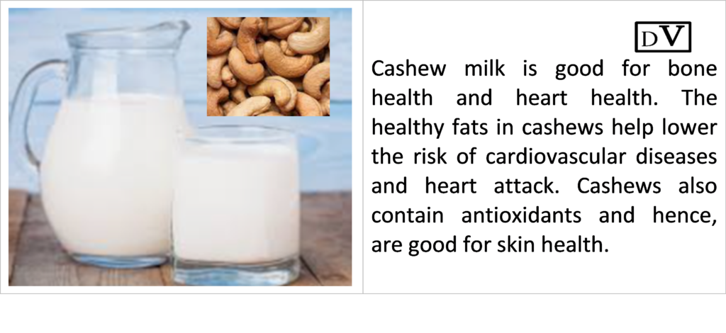 Cashew nut milk benefits